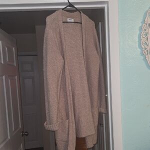Vince Taupe Open-Front Cardigan